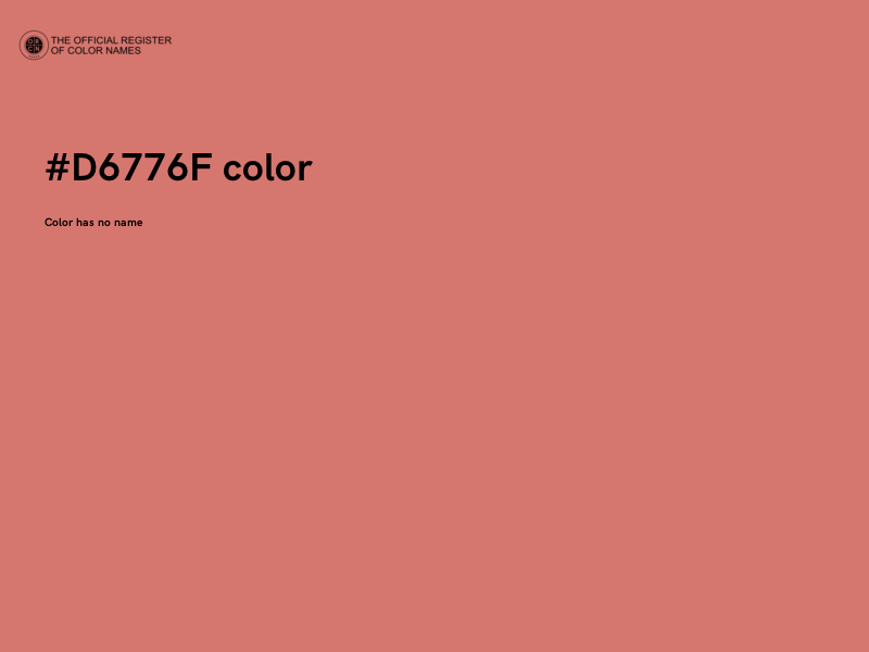 #D6776F color image