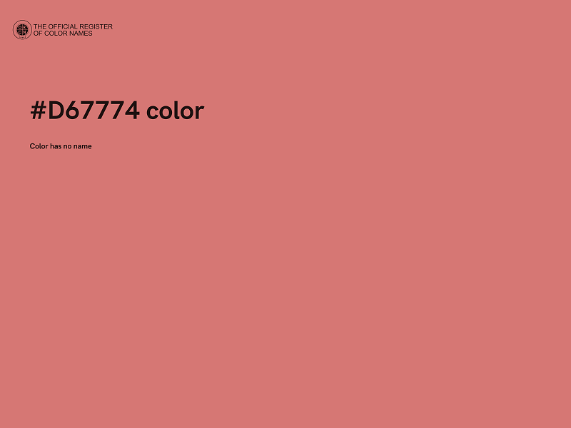 #D67774 color image