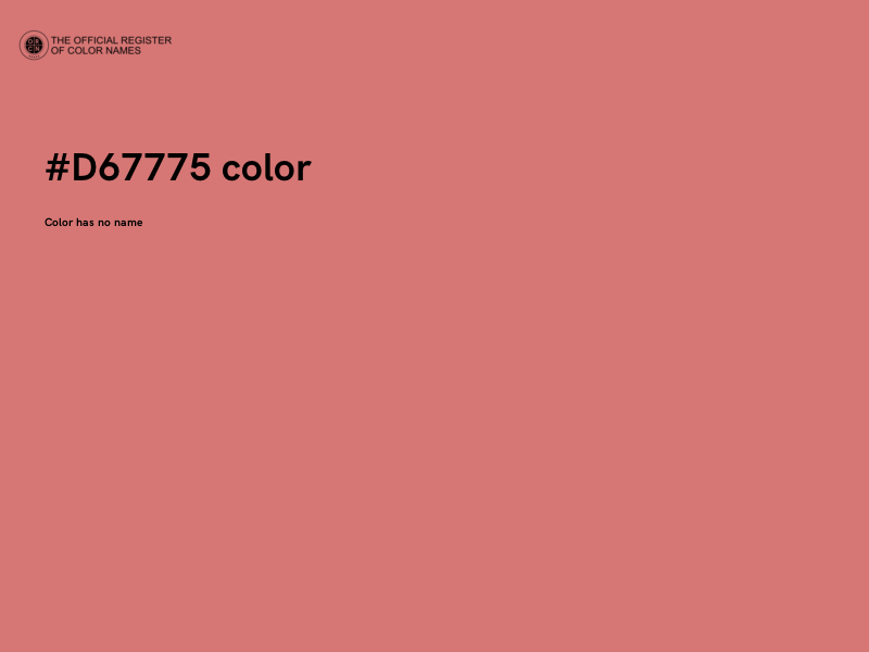 #D67775 color image