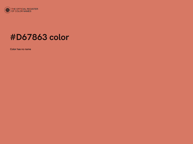 #D67863 color image