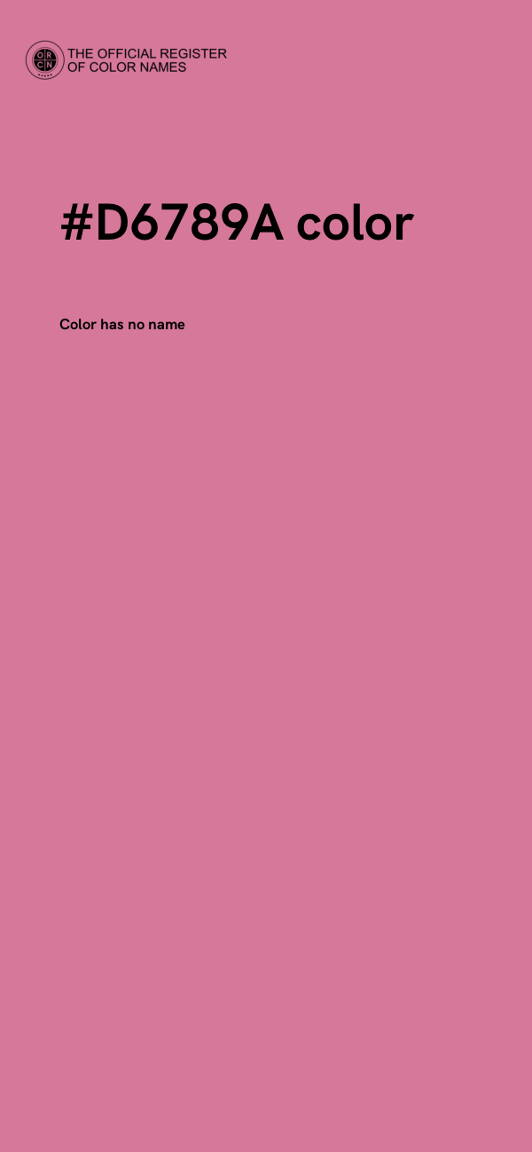#D6789A color image