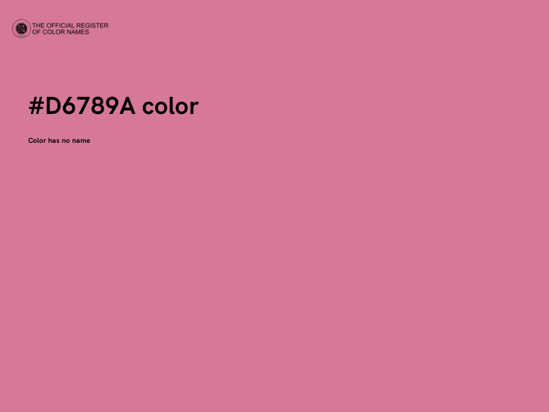 #D6789A color image