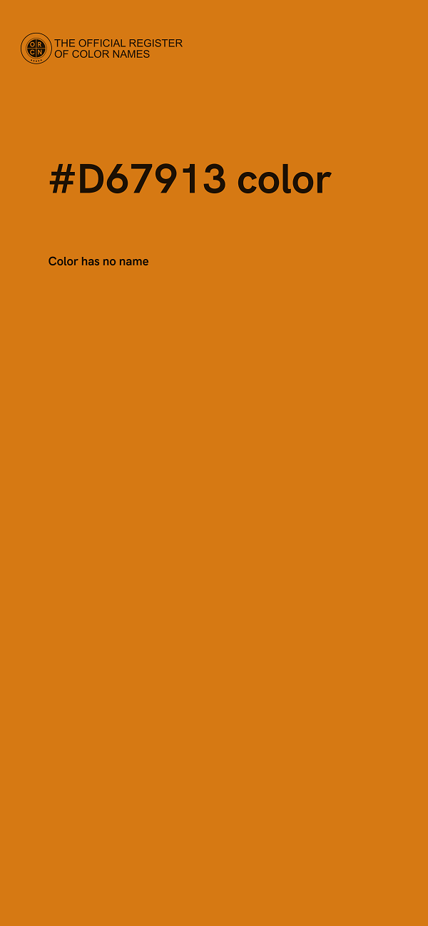 #D67913 color image