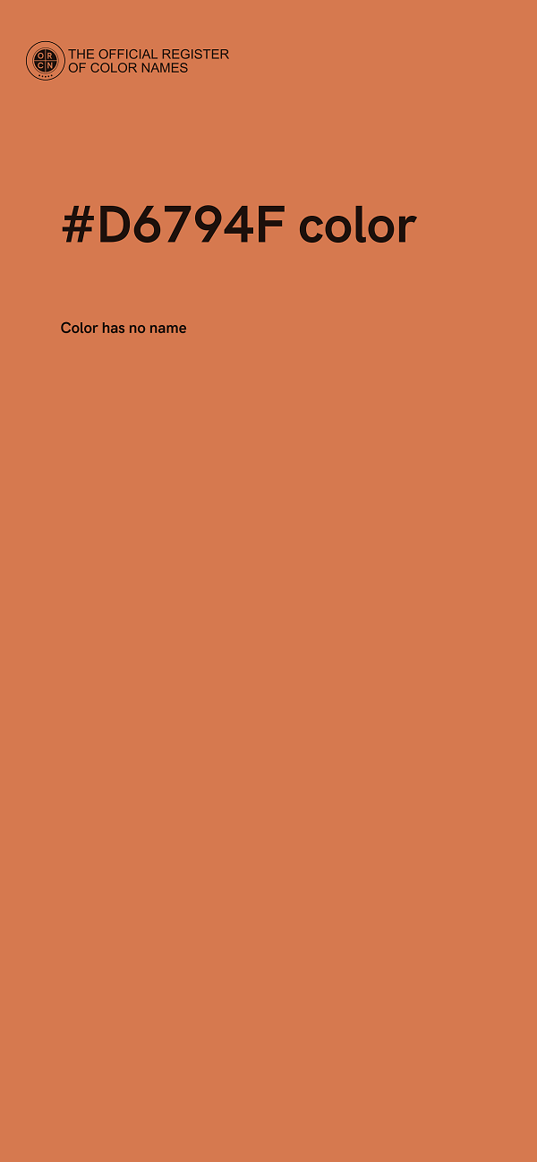 #D6794F color image