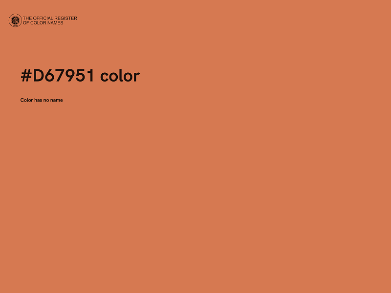 #D67951 color image