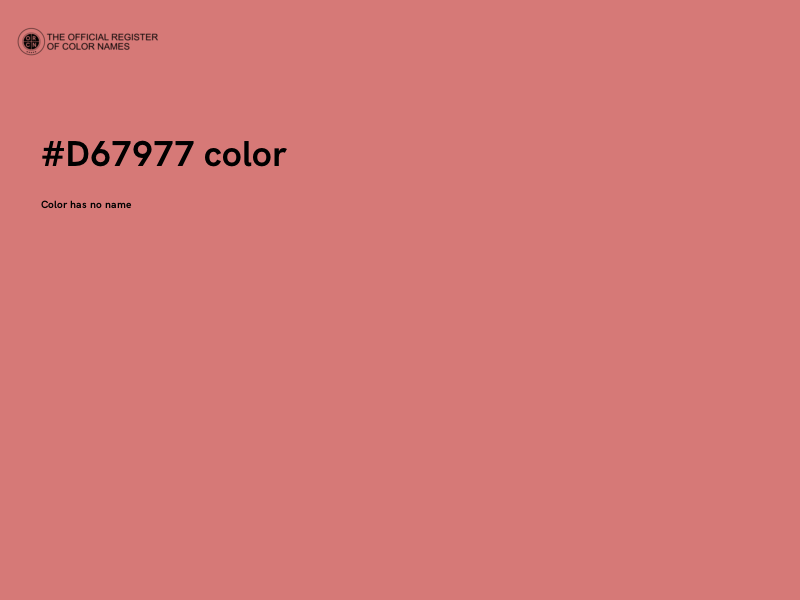 #D67977 color image