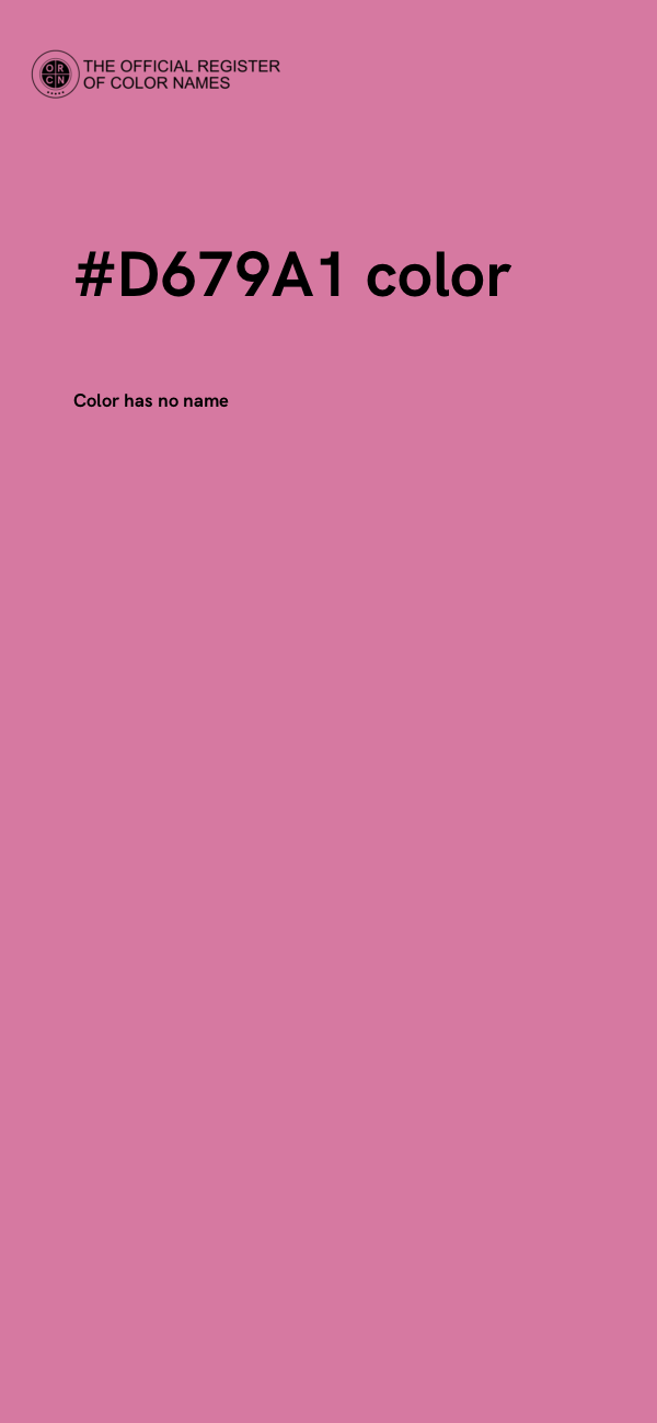 #D679A1 color image