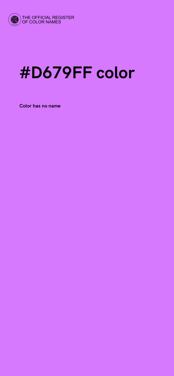 #D679FF color image