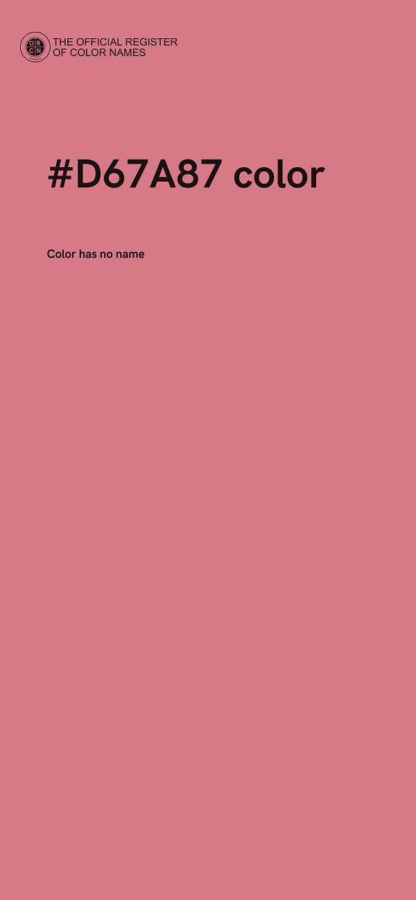 #D67A87 color image