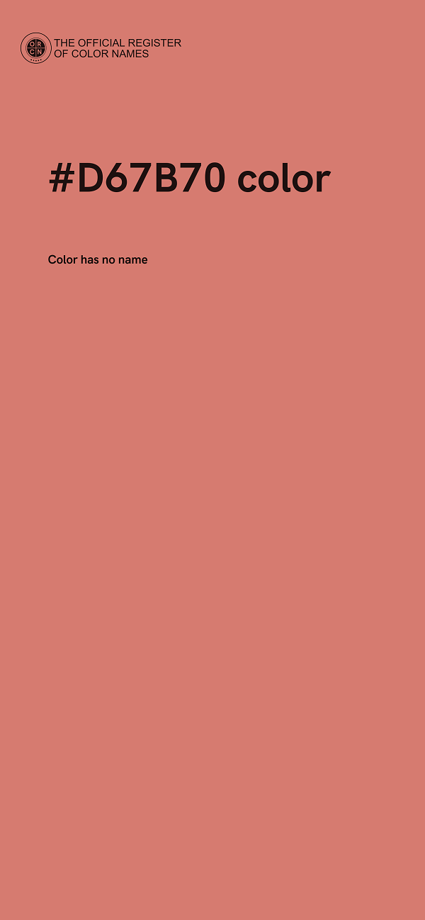 #D67B70 color image