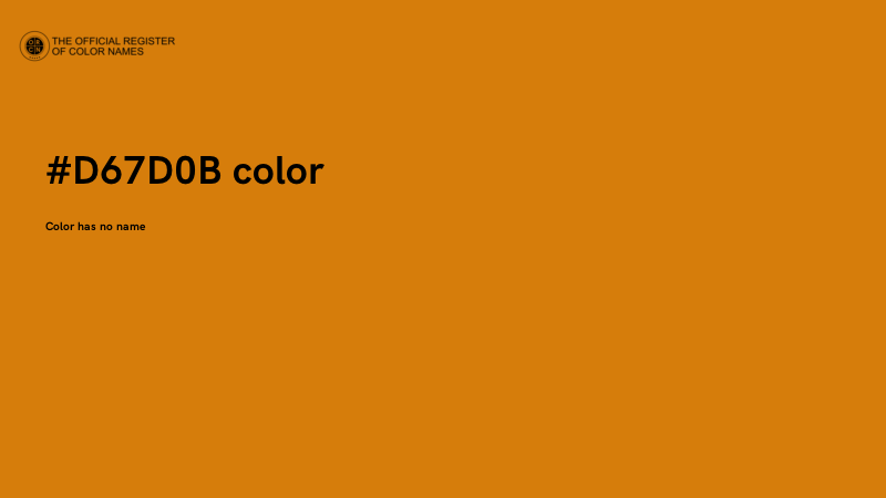 #D67D0B color image
