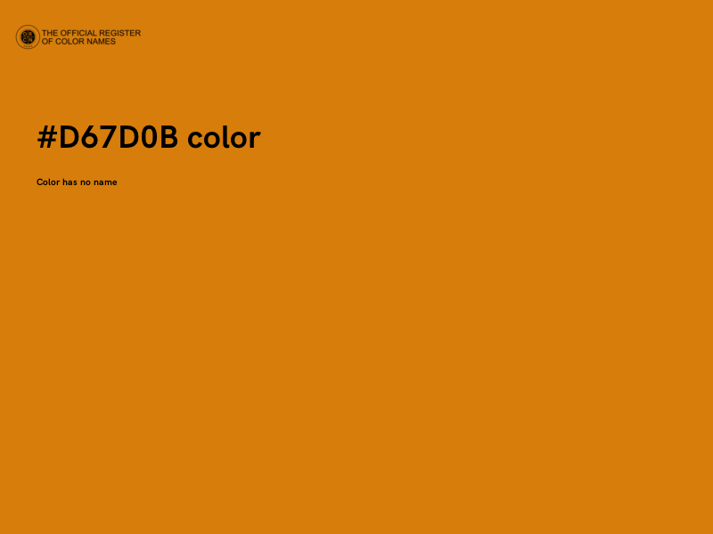 #D67D0B color image