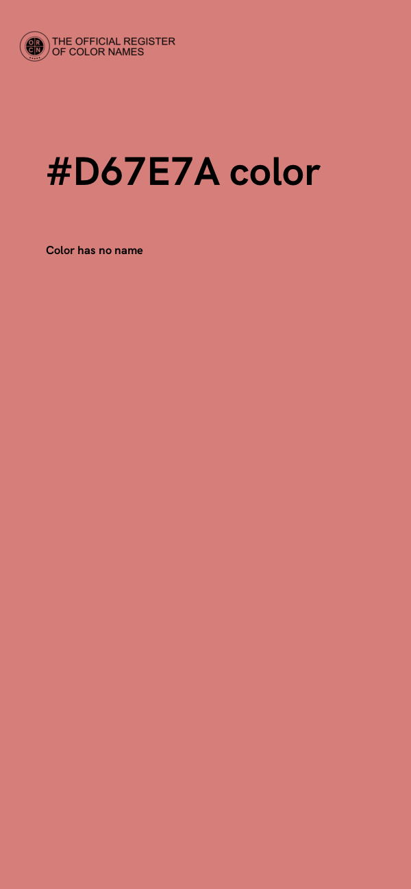 #D67E7A color image