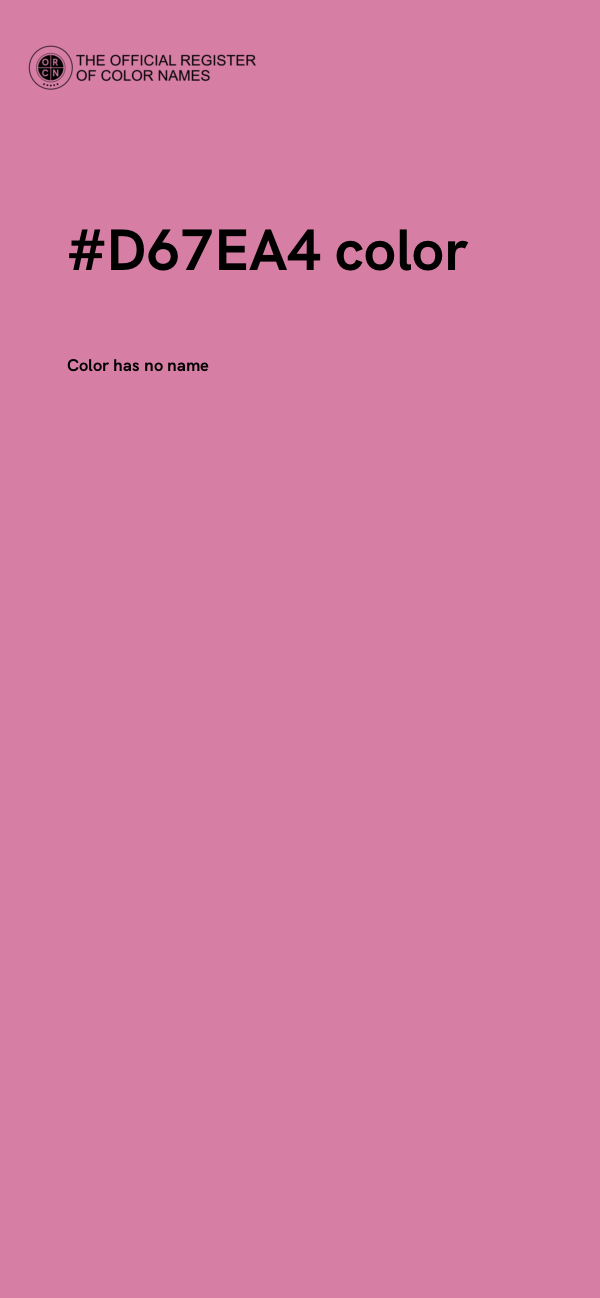 #D67EA4 color image