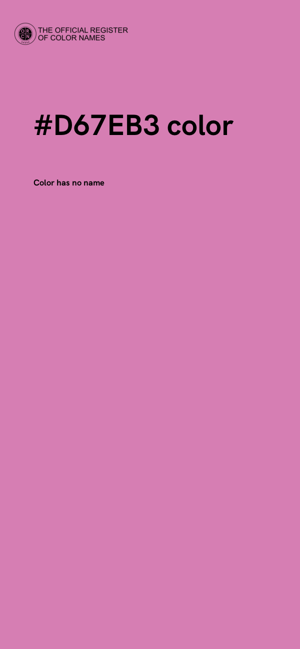 #D67EB3 color image