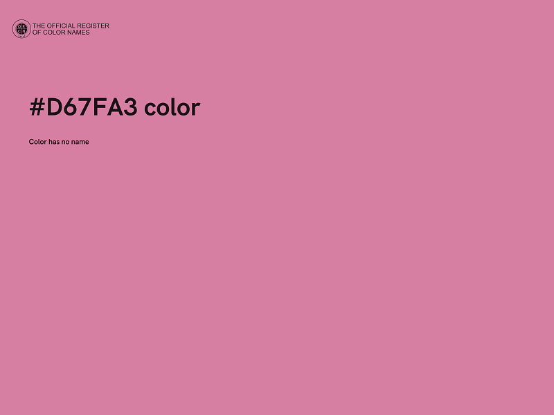 #D67FA3 color image