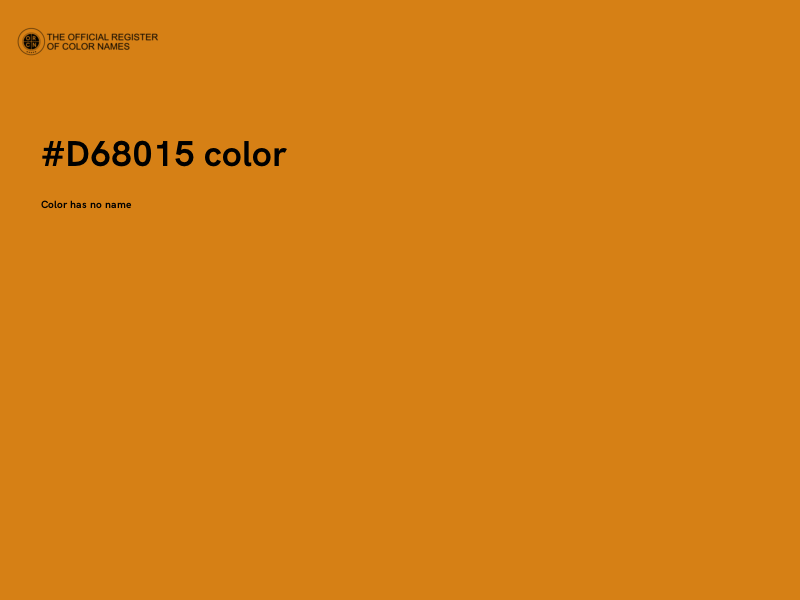 #D68015 color image