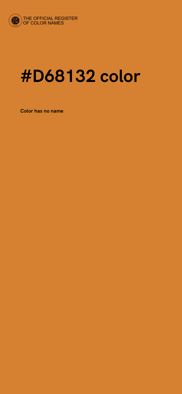 #D68132 color image