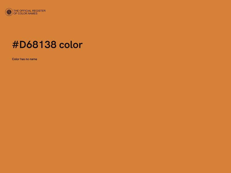 #D68138 color image