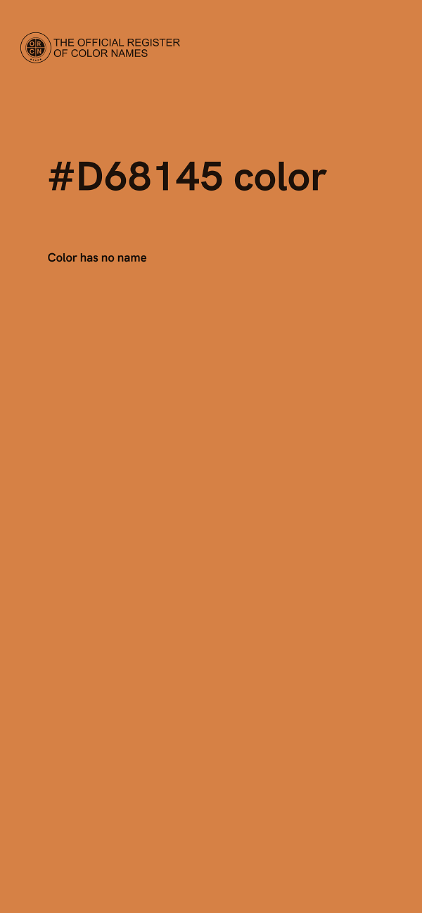 #D68145 color image