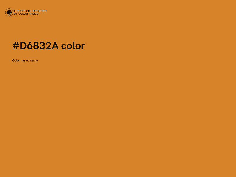 #D6832A color image