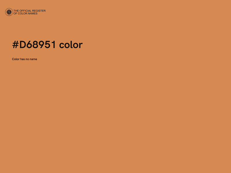 #D68951 color image