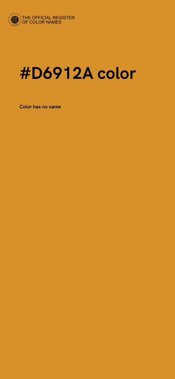 #D6912A color image