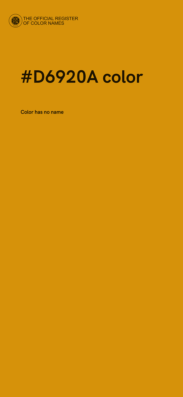 #D6920A color image