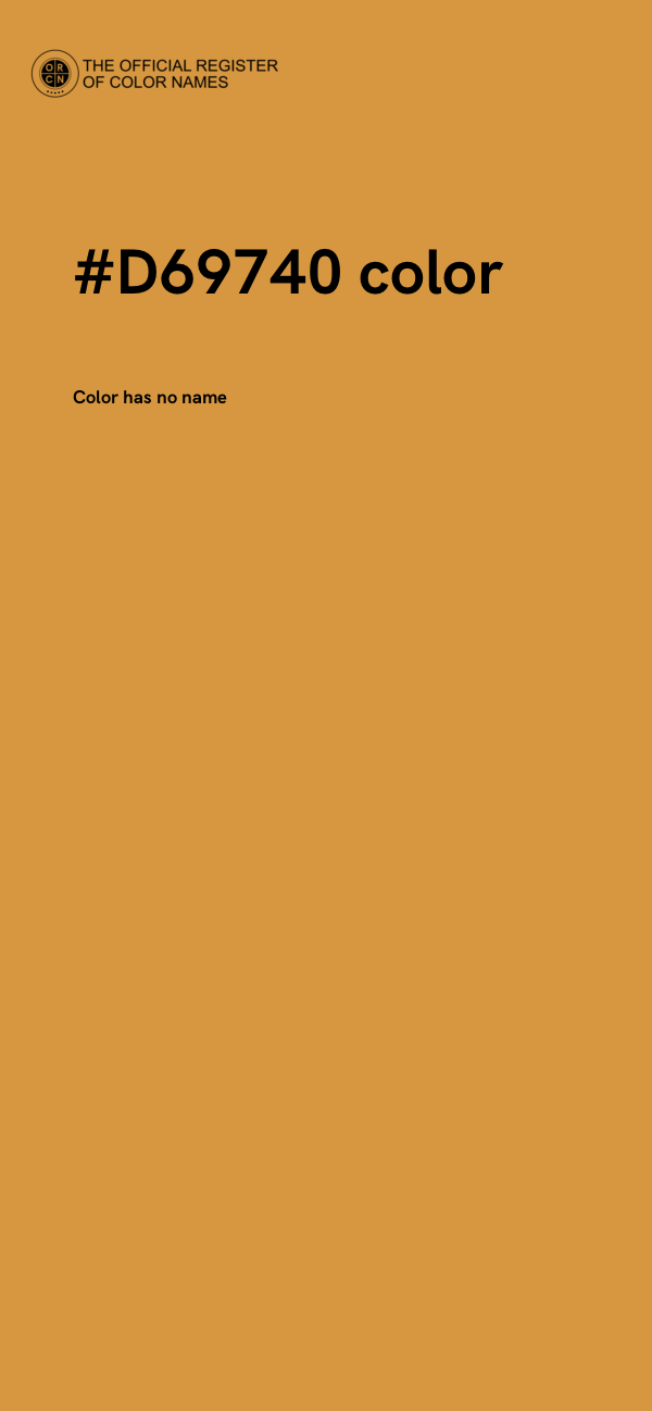 #D69740 color image