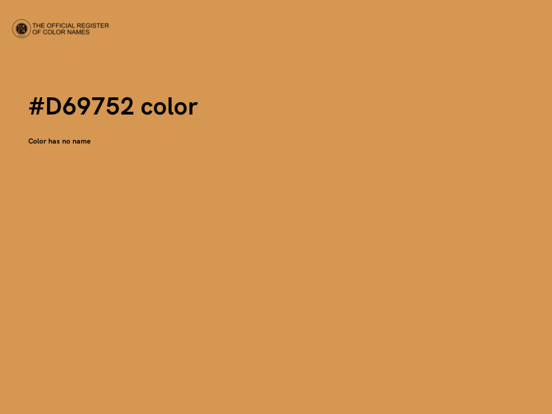 #D69752 color image
