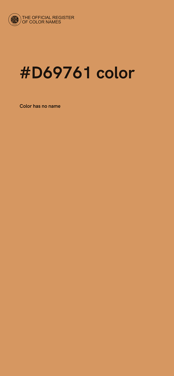 #D69761 color image