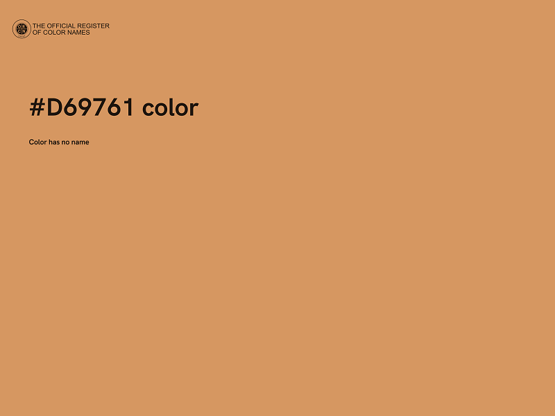#D69761 color image