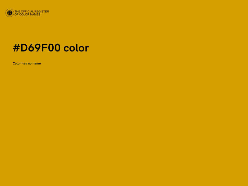 #D69F00 color image
