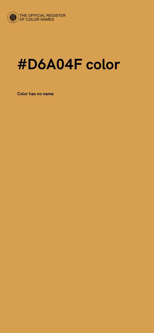 #D6A04F color image