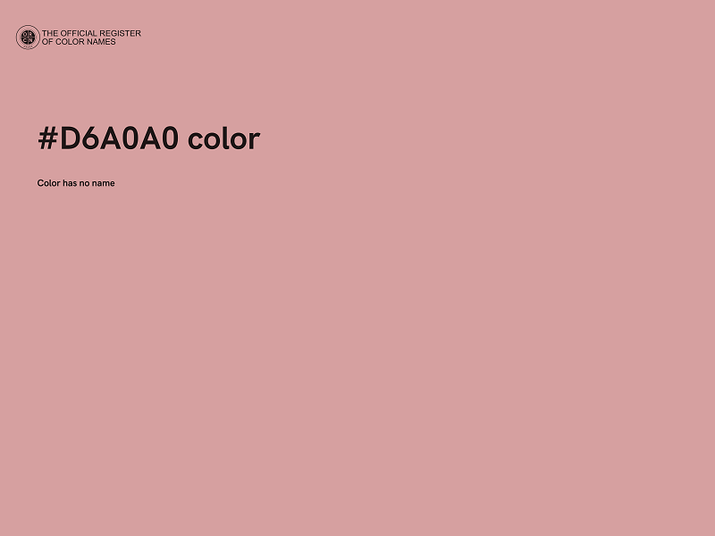 #D6A0A0 color image