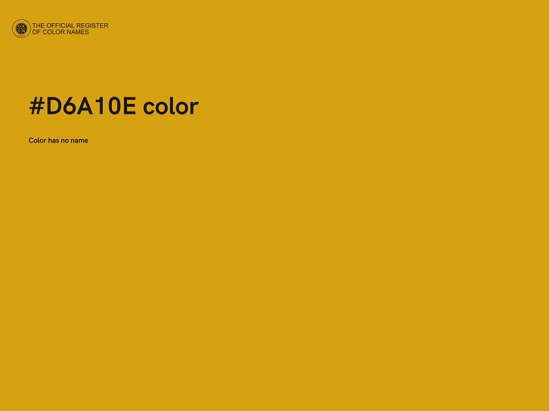 #D6A10E color image