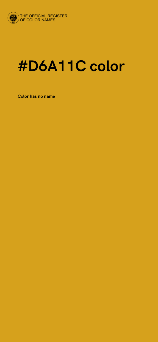 #D6A11C color image