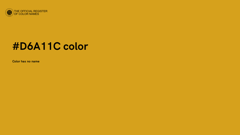 #D6A11C color image