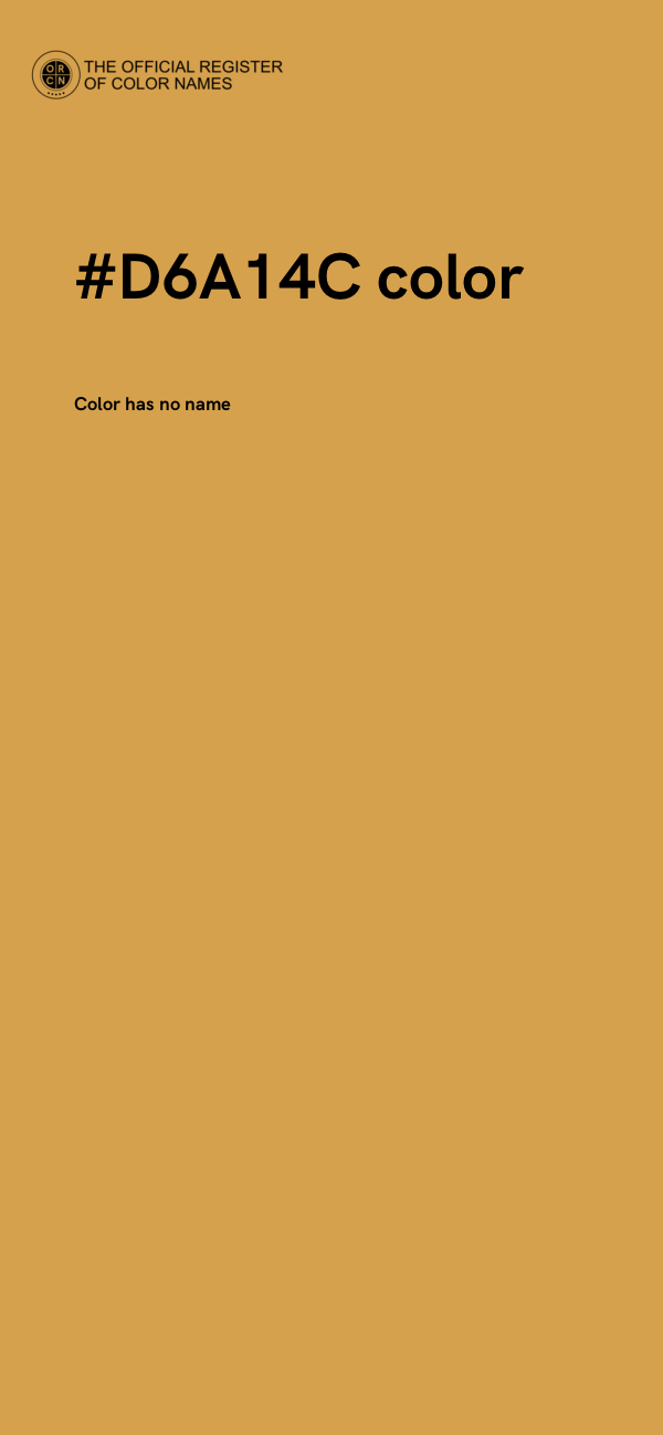 #D6A14C color image
