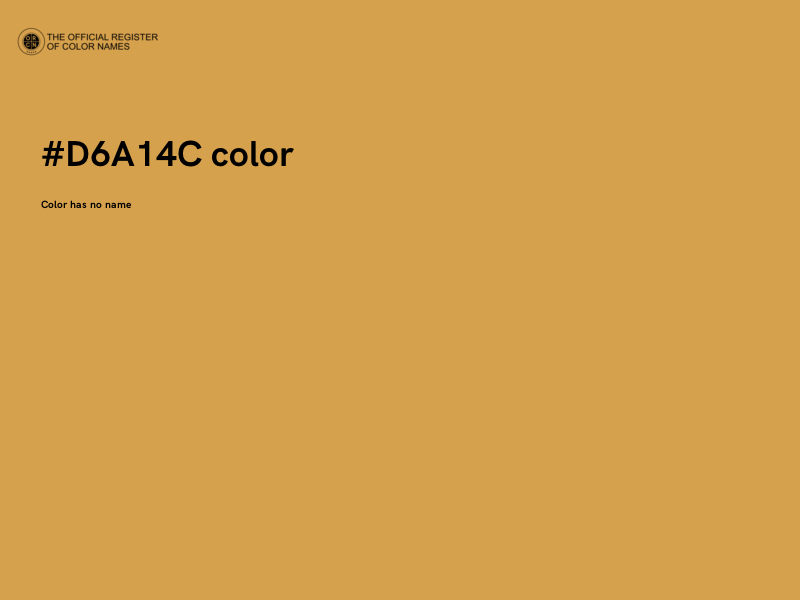 #D6A14C color image