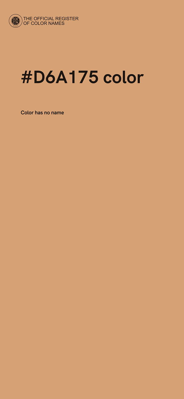 #D6A175 color image
