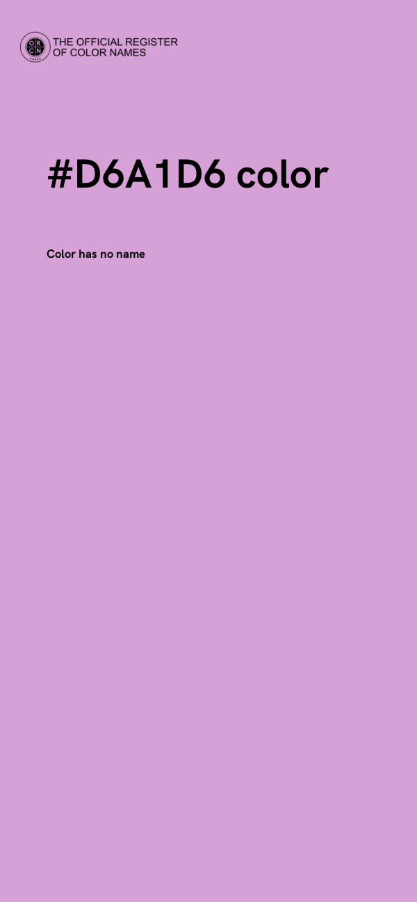 #D6A1D6 color image
