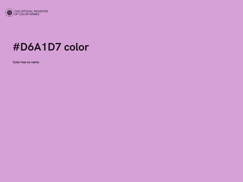 #D6A1D7 color image