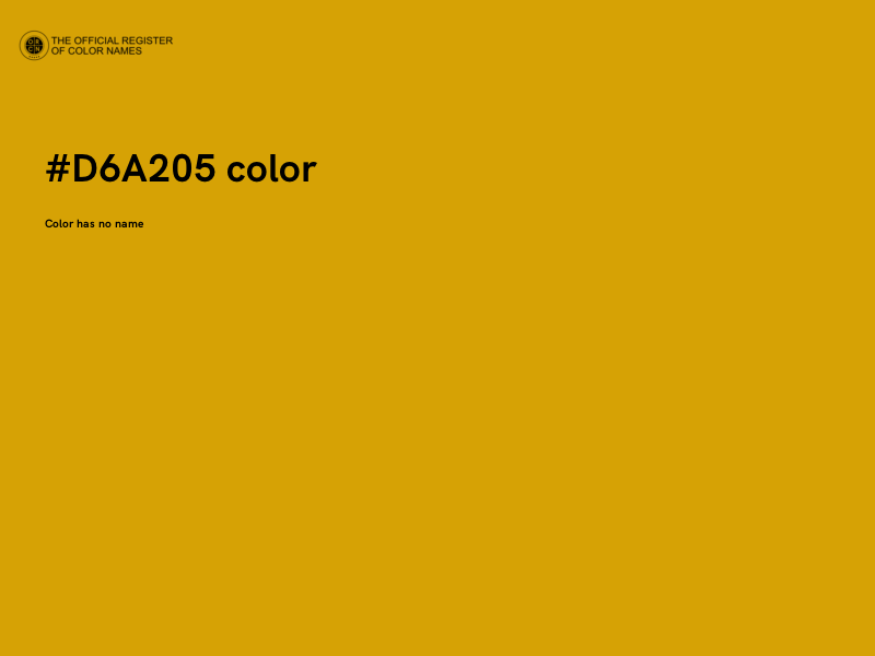 #D6A205 color image