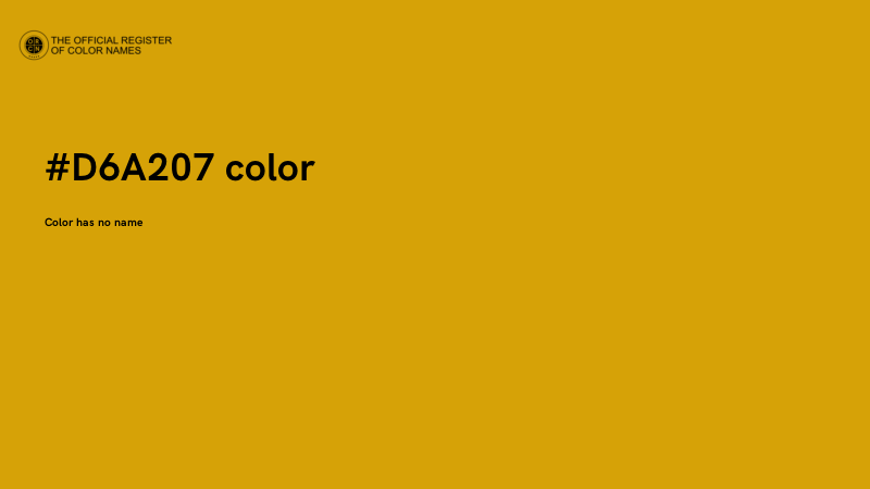 #D6A207 color image