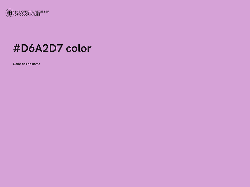 #D6A2D7 color image