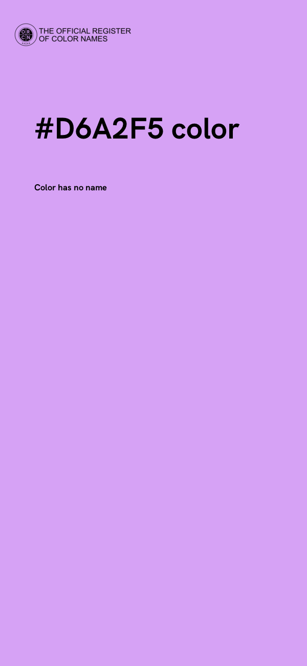 #D6A2F5 color image