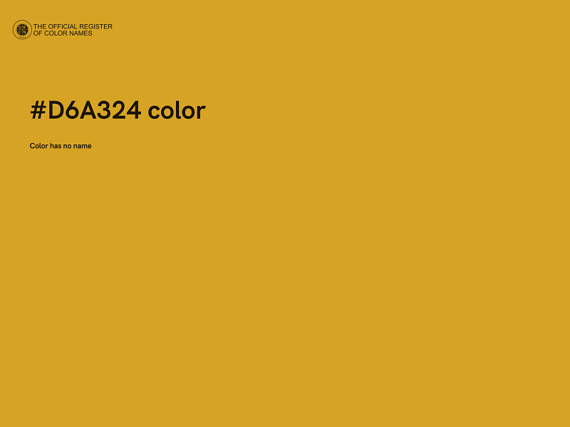 #D6A324 color image