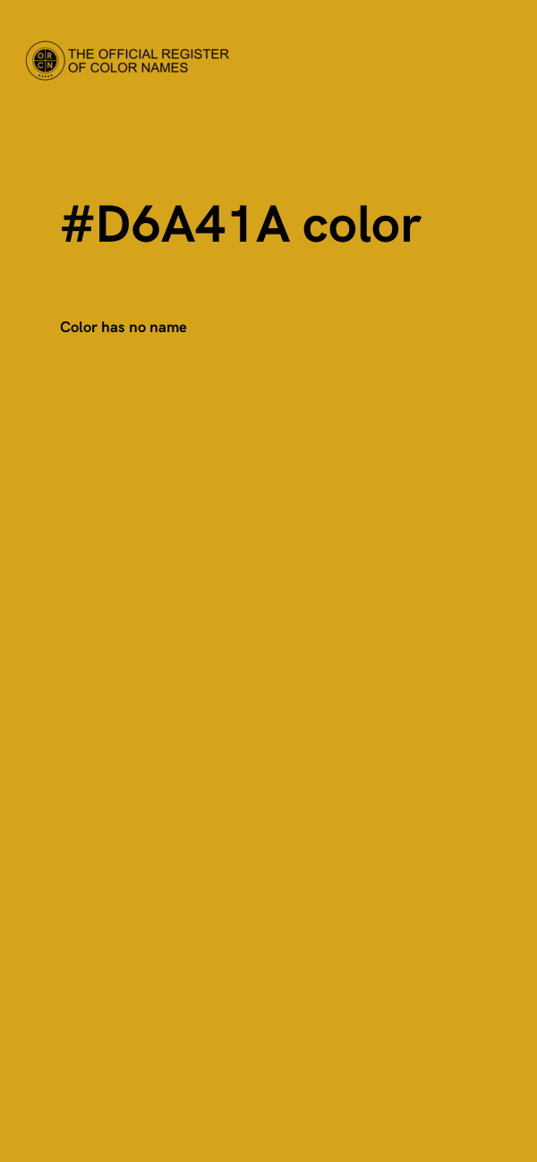 #D6A41A color image