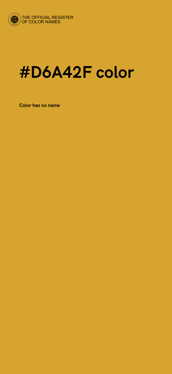 #D6A42F color image